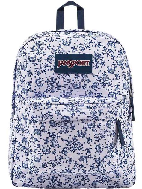 jansport backpack blue flowers.